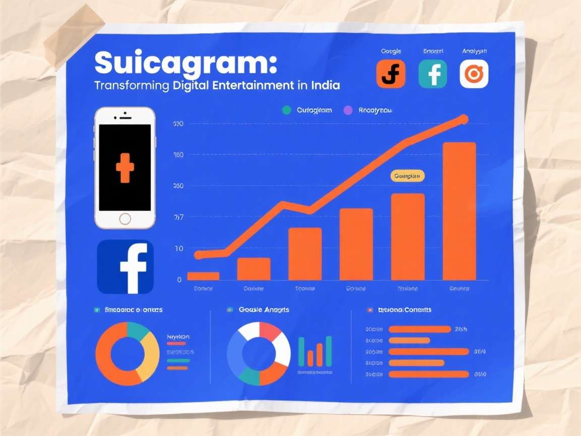 Digital entertainment illustration showcasing Suicagram's innovative platform