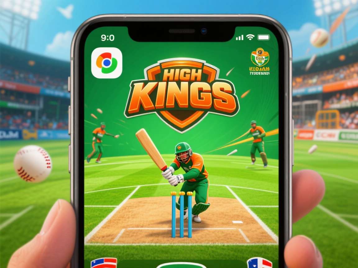 Cricket Kings game showing realistic cricket matches with Indian teams