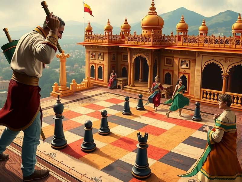 Traditional Mysore Maharaja S Challenge game board setup