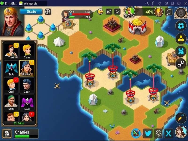 Andhra Aces Supreme strategic map showing control points