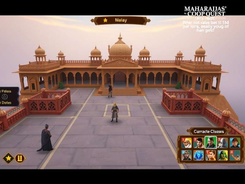 Maharajas' Coop Quest gameplay showing royal palace setting