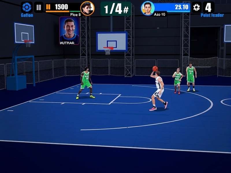 City Court Stars gameplay screenshot showing basketball action