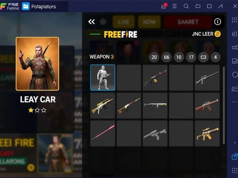 Free Fire Pro Gladiators character selection screen