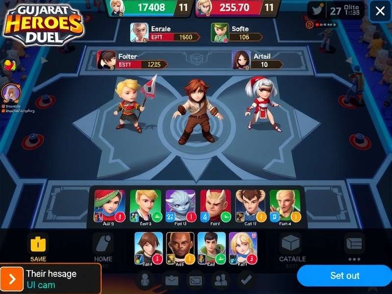 Gujarat Heroes Duel character roster showing diverse heroes