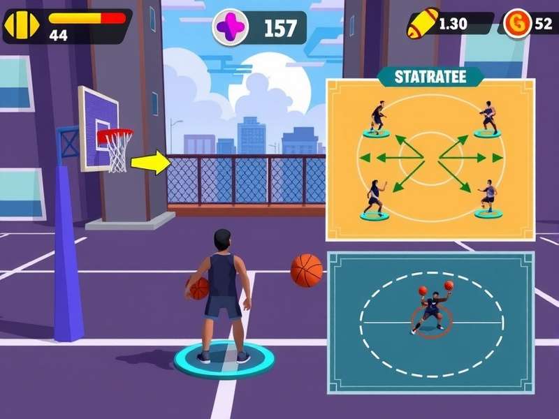 Urban Dribble Ace strategy diagram showing offensive plays