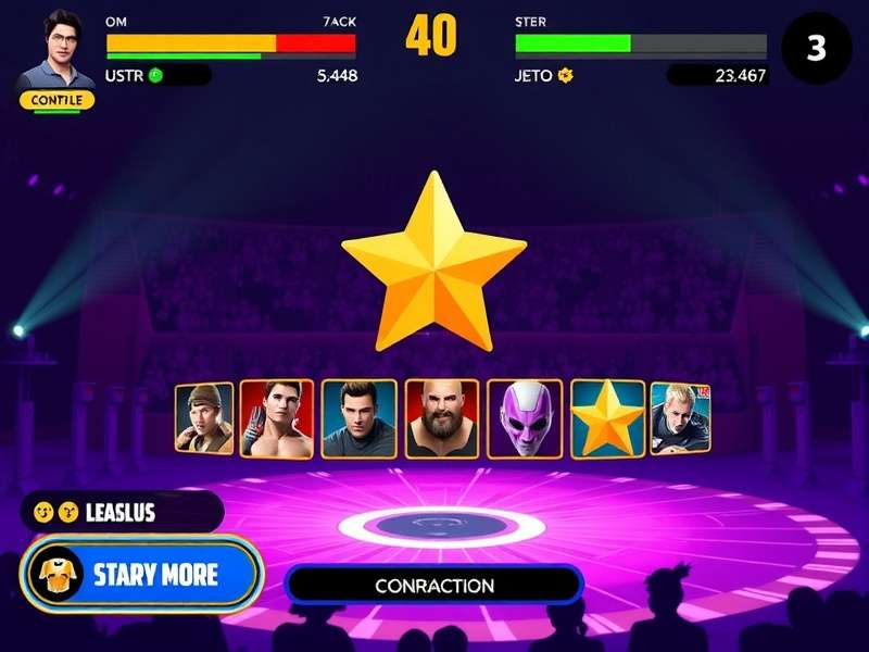 Superstar Battle character lineup showing diverse options