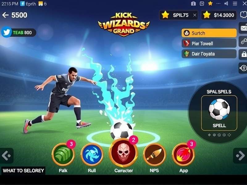 Premium Kick Wizard Grand gameplay screenshot showing magical football action