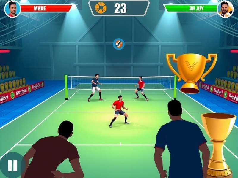 Mumbai Volley Rulers gameplay screenshot showing intense match action