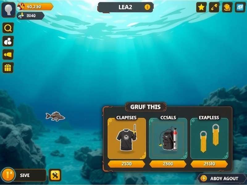 Aquatic Adventure Quest gameplay screenshot showing underwater environment