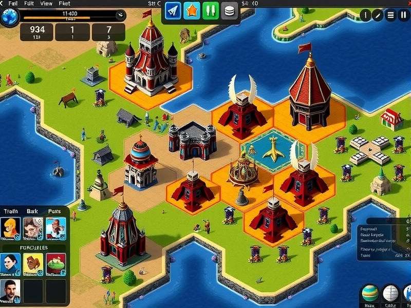 Net Dominion Master gameplay screenshot showing empire management interface