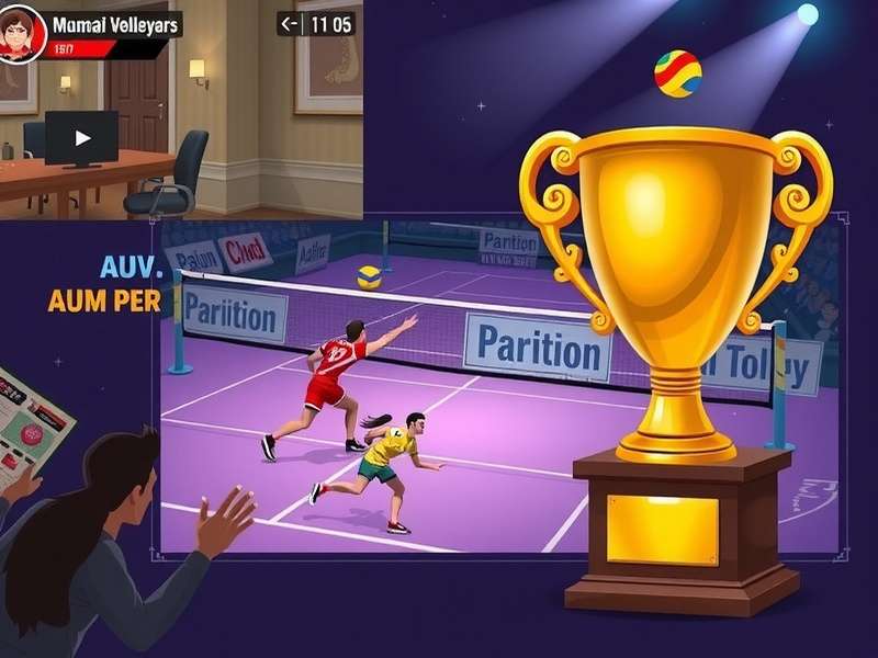 Mumbai Volley Rulers tournament mode with championship trophy