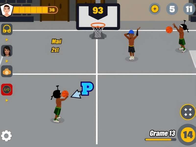 Urban Dribble Ace gameplay screenshot showing street basketball action