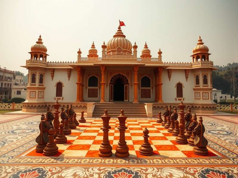 Historical depiction of Mysore palace where the game originated