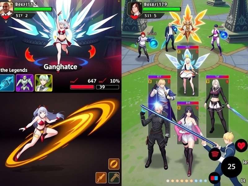 Shining Legends Battle Gameplay Shining Legends battle gameplay showing special effects and character abilities