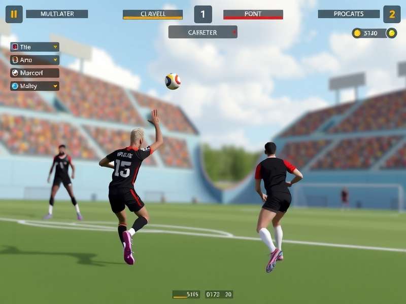Volley Elite gameplay screenshot showing realistic player movements