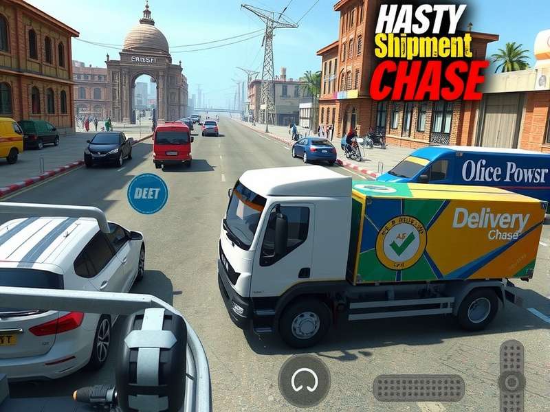 Hasty Shipment Chase feature showcase with multiple vehicles and environments