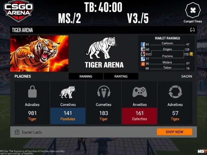 Tiger CSGO Arena ranking system and player statistics dashboard