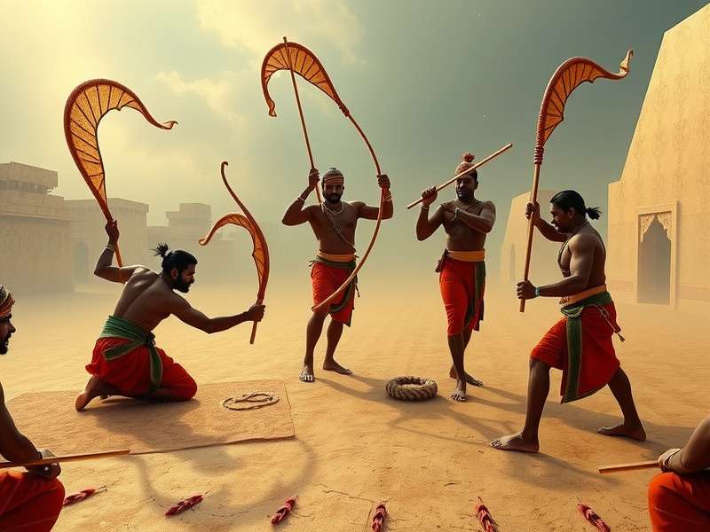 Training session of Indian Spin Warriors showing advanced techniques