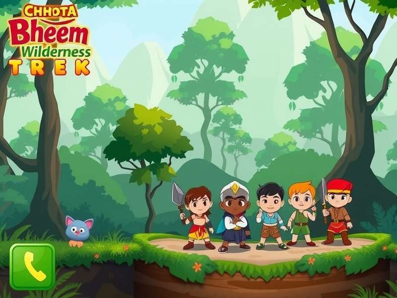 Chhota Bheem Wilderness Trek characters lineup showing all playable heroes