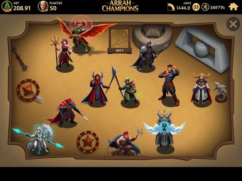Arrah Champions gameplay screenshot showing character selection