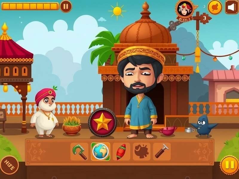 Indian Pixel Chronicles gameplay screenshot showing character in traditional Indian setting