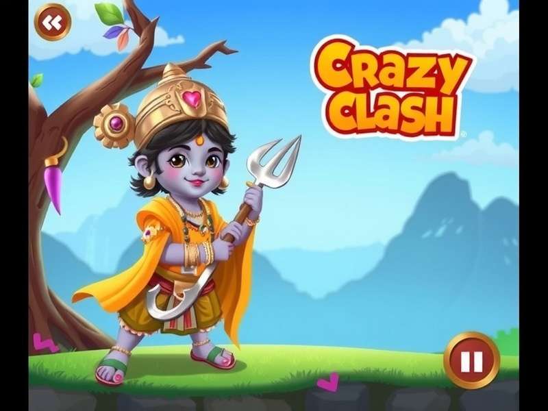 Krishna S Crazy Clash Game Banner
