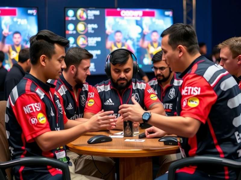 CODWF Punjab Gladiators team discussing strategy during tournament
