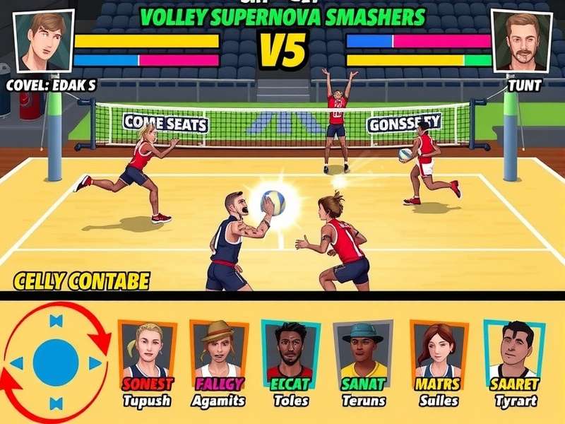 Volley Supernova Smashers control scheme and interface explanation