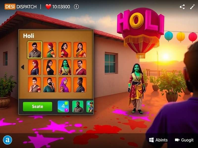 Desi Dispatch gameplay screenshot showing vibrant Indian aesthetics