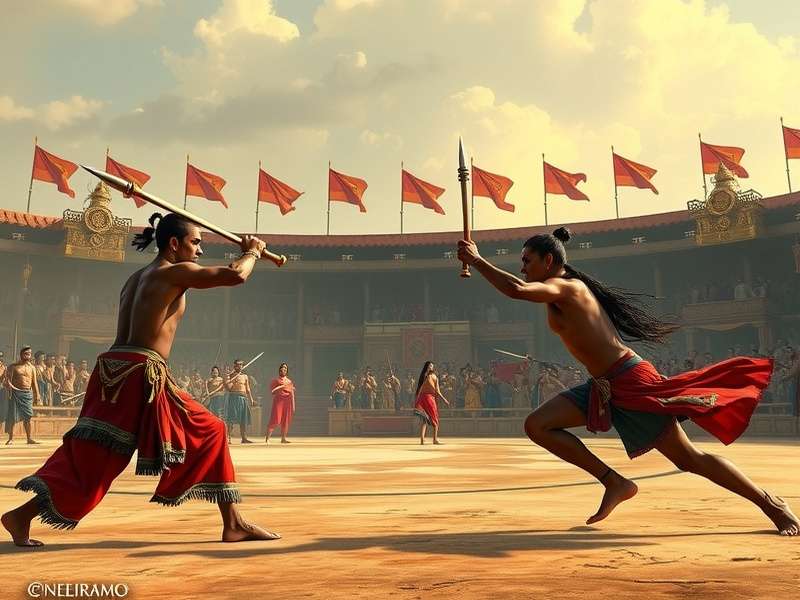 Detailed illustration of Dharma Gladiator combat stances