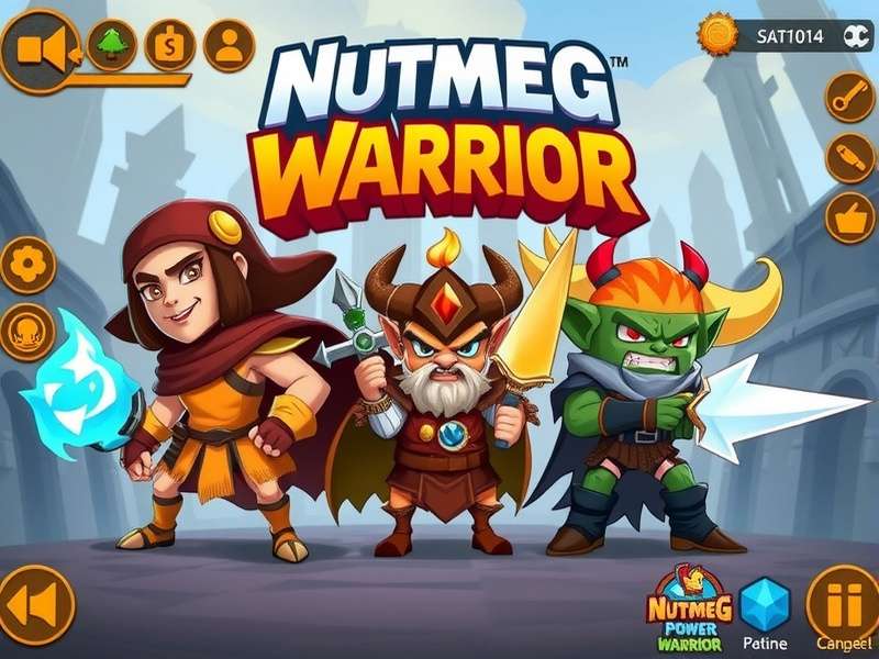 Nutmeg Power Warrior gameplay screenshot showing combat mechanics