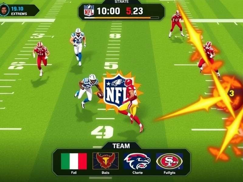 NFL India Extreme gameplay screenshot showing intense football action