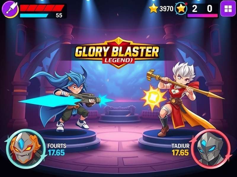 Glory Blaster Legend gameplay screenshot showing intense combat