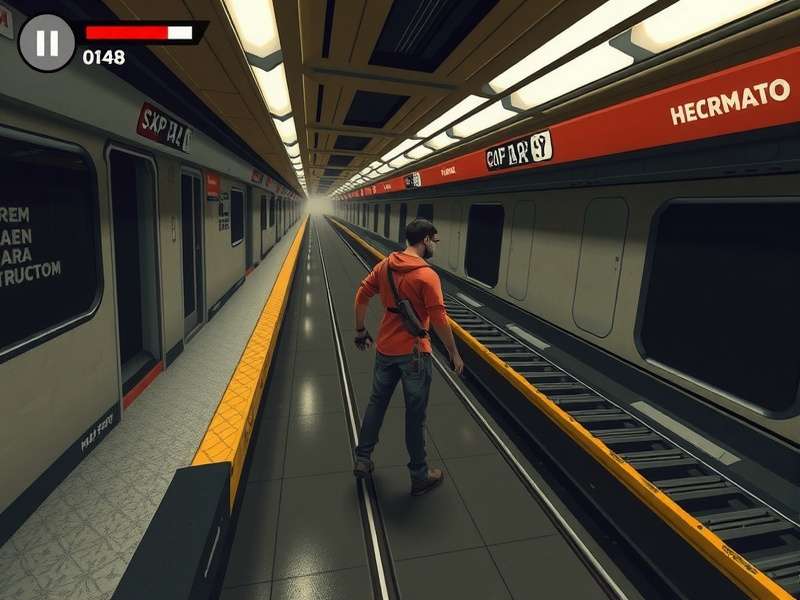 Mumbai Metro Mayhem gameplay screenshot showing character navigating through metro station