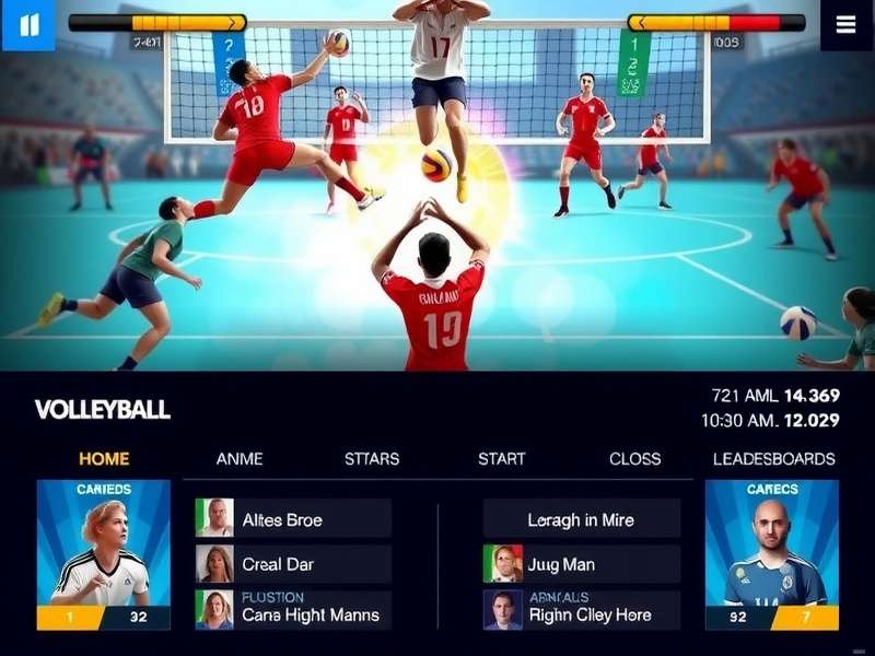 Volley Champion Elite character selection screen with diverse players