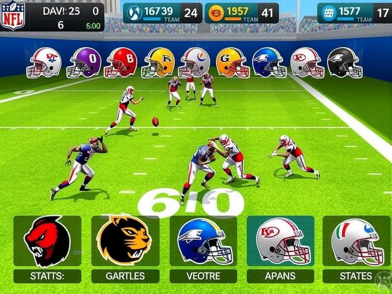 NFL India Extreme team selection screen showing various teams