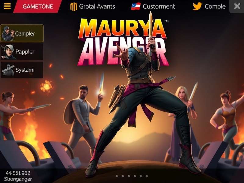 Maurya Strong Avenger Game Main Screen