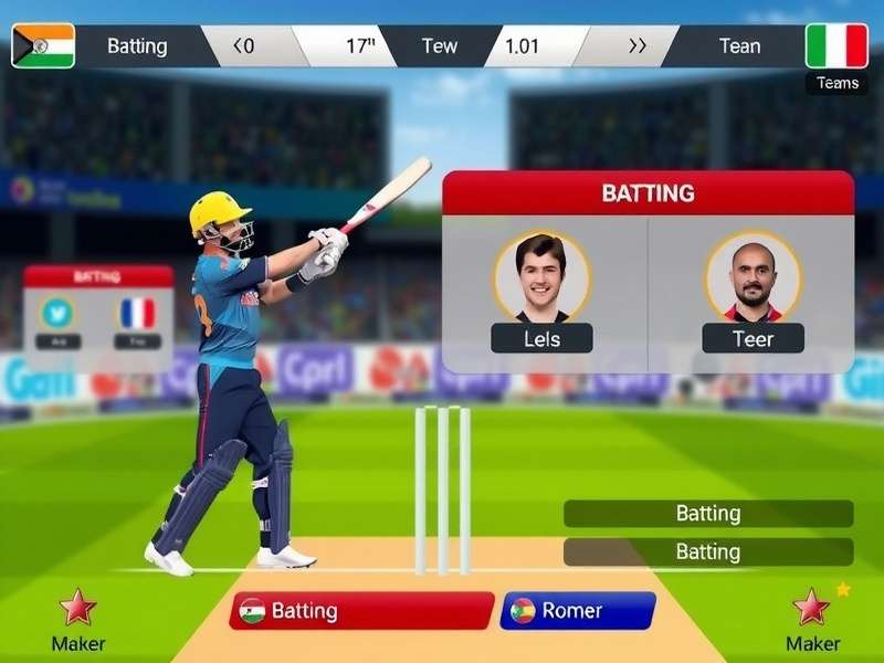 Super Indian Cricket team management interface