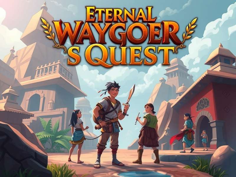 Eternal Waygoer S Quest game cover art showing main character in mystical Indian setting
