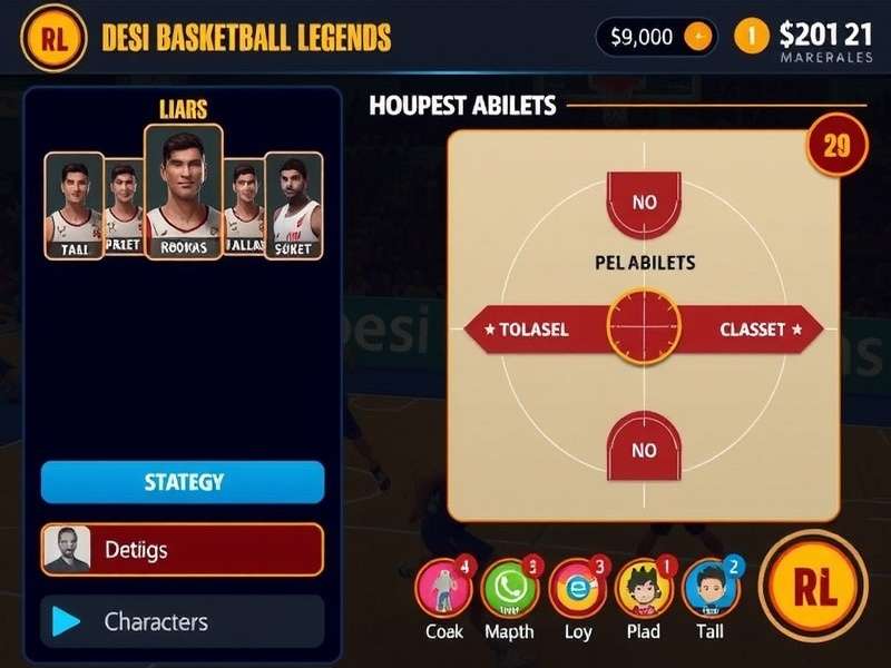 Desi Basketball Legends strategy diagram showing player positioning
