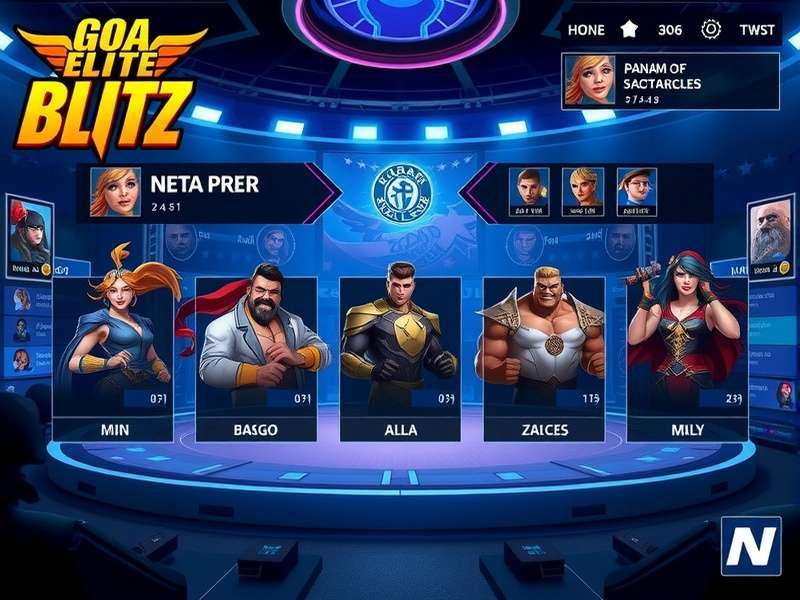Goa Elite Blitz character lineup showing diverse heroes