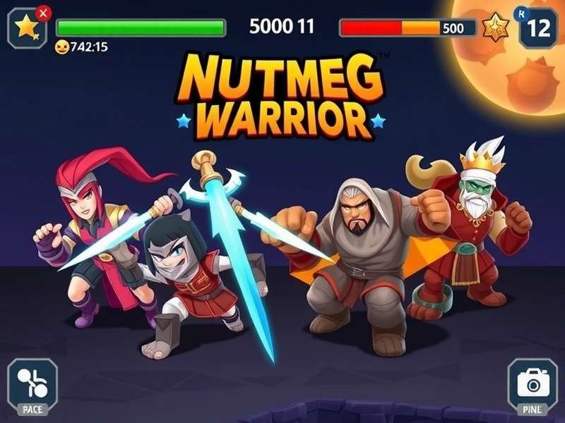 Nutmeg Power Warrior game banner showing main characters