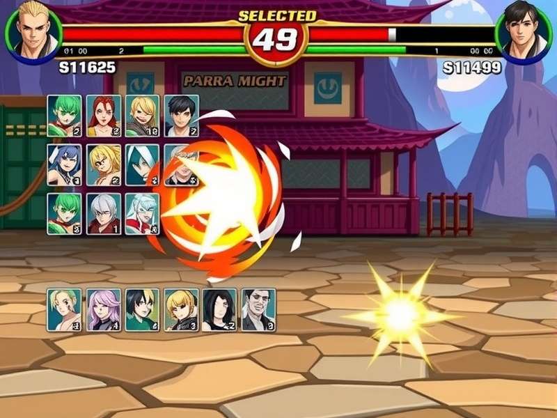 Character selection screen in Parra Might Legendary Fight