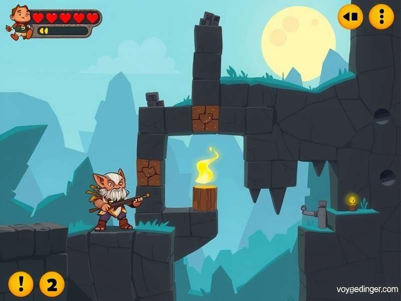 Voyage Ginger Hero gameplay screenshot showing character in action