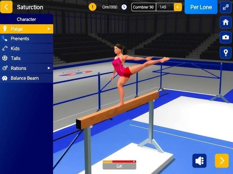 Character Customization in Gymnastic Precision Pro Gymnastic Precision Pro character customization interface