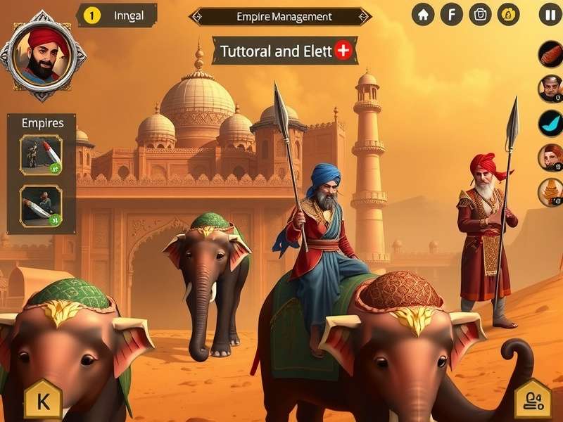 Mughal Empire Rise empire management interface