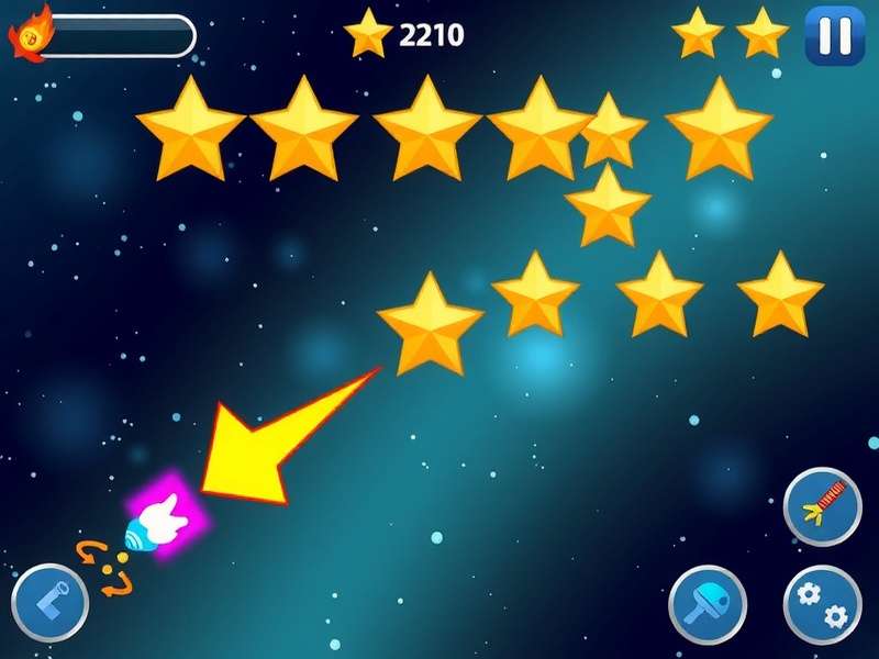 Shooting Star Expert level progression showing different star types