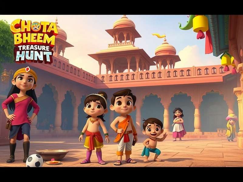 Cultural Festival in Chhota Bheem Treasure Hunt Chhota Bheem Treasure Hunt festival celebration scene in the game
