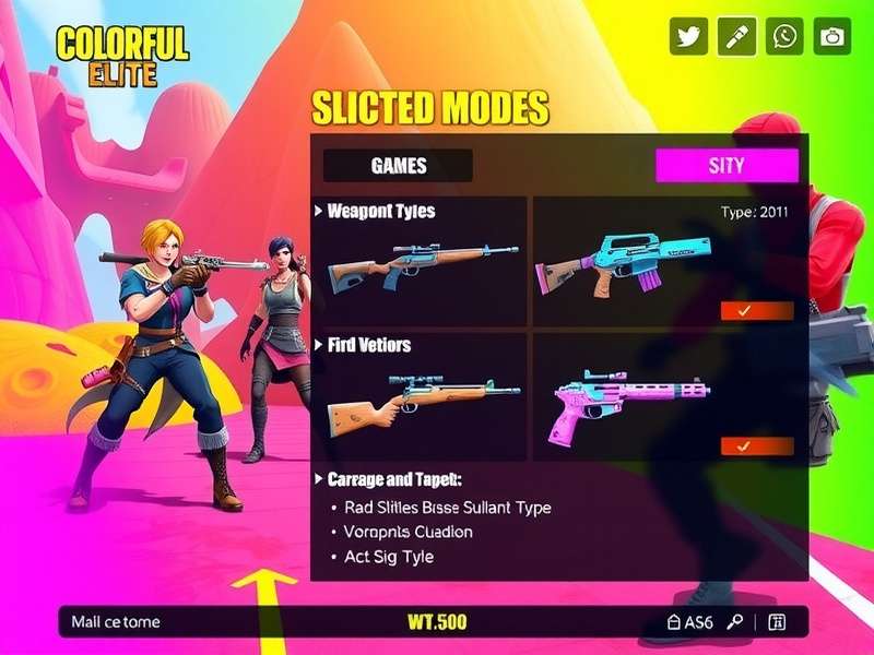 Colorful Elite Showdown gameplay screenshot showing vibrant characters and environment