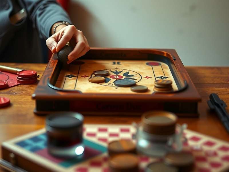 Carrom striker technique demonstration